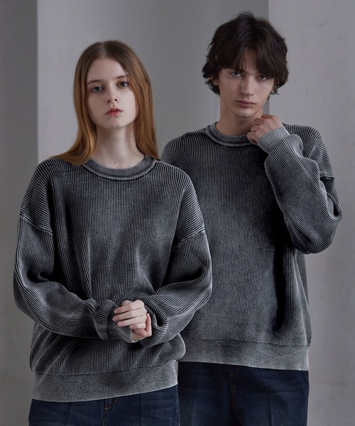 「CLEL」 長袖ニット S レッド メンズ_画像3