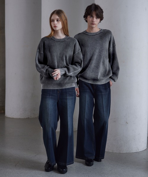 「CLEL」 長袖ニット S レッド メンズ_画像4