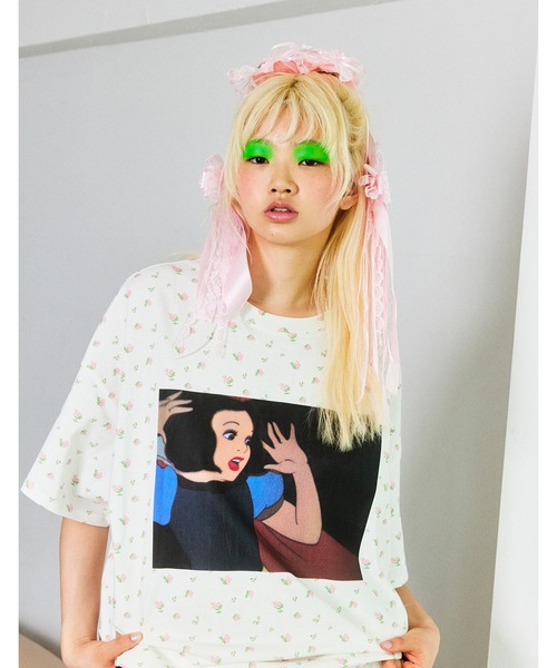 「Little sunny bite」 半袖Tシャツ SMALL ホワイト レディース_画像3