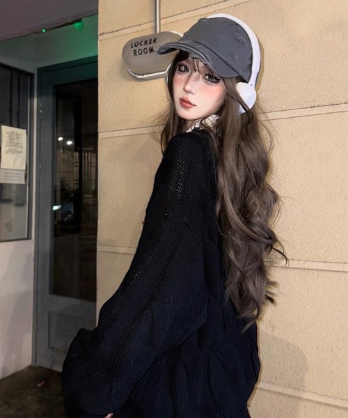 「lilful」 ニットカーディガン F ブラック レディース_画像5