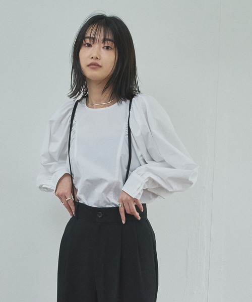 「Audrey and John Wad」 長袖ブラウス FREE チャコールグレー レディース_画像2