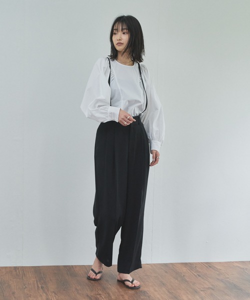 「Audrey and John Wad」 長袖ブラウス FREE チャコールグレー レディース_画像4