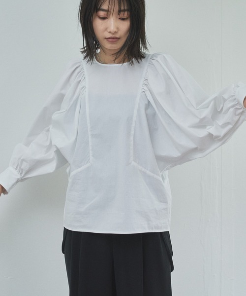 「Audrey and John Wad」 長袖ブラウス FREE チャコールグレー レディース_画像7