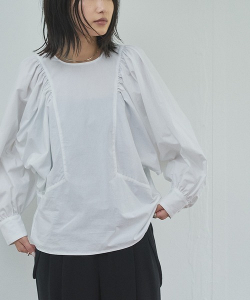 「Audrey and John Wad」 長袖ブラウス FREE チャコールグレー レディース_画像8