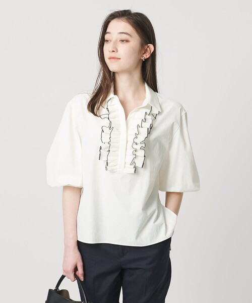 【ユナイテッドアローズ】バックフリル黒シャツ 美品】UNITED ARROWS ブラックフリルシャツ 長袖 ブラック - メルカリ