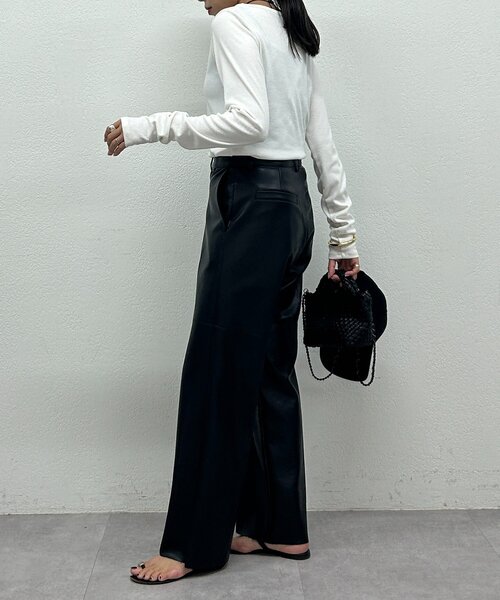 「LOUNGEDRESS」 長袖カットソー FREE グレー レディース_画像6