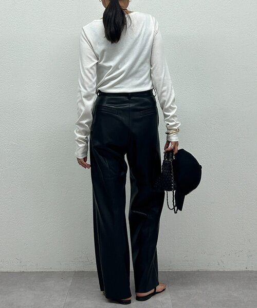 「LOUNGEDRESS」 長袖カットソー FREE グレー レディース_画像7