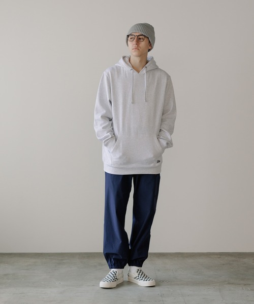 「NEW ERA」 プルオーバーパーカー M ブラック×グレー メンズ_画像9