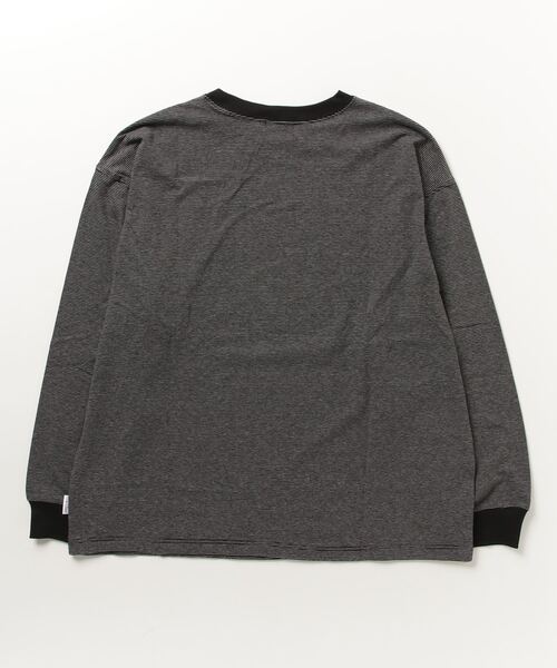 「BROKEN BASE」 長袖Tシャツ LARGE ライトグレー メンズ_画像2