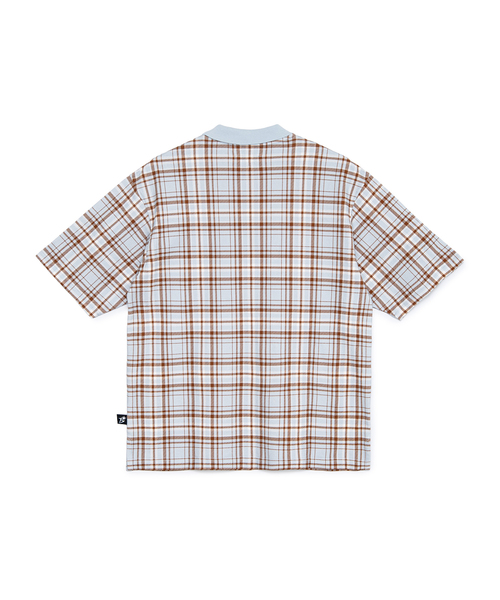 BoTT（ボット） ポロシャツ 半袖 BoTT Plaid S/S ポロ Shirt メンズ