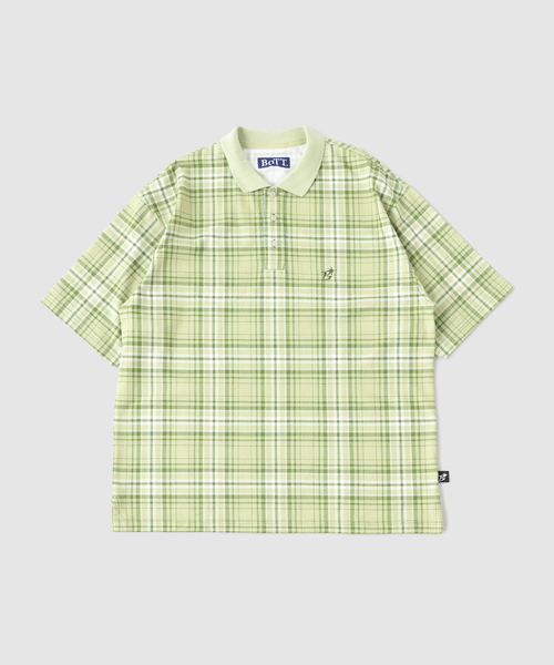 BoTT（ボット） ポロシャツ BoTT Plaid S/S ポロ Shirt メンズ 