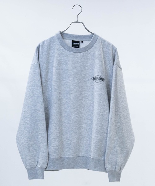 「THRASHER」 スウェットカットソー LARGE ブラウン メンズ_画像2