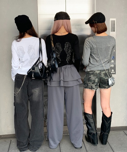 「lilful」 長袖カットソー M ホワイト レディース_画像2