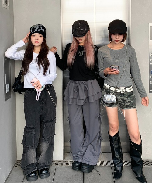 「lilful」 長袖カットソー M ホワイト レディース_画像3