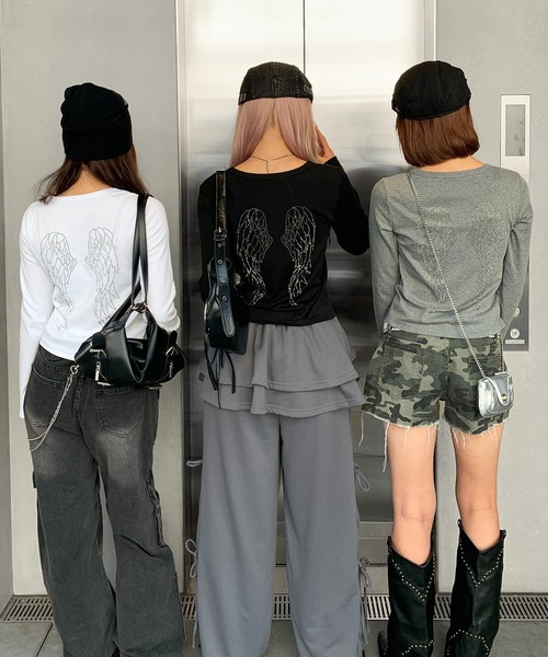 「lilful」 長袖カットソー M ホワイト レディース_画像4
