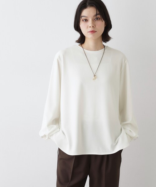 「Dessin」 長袖カットソー 01 チャコールグレー レディース_画像2