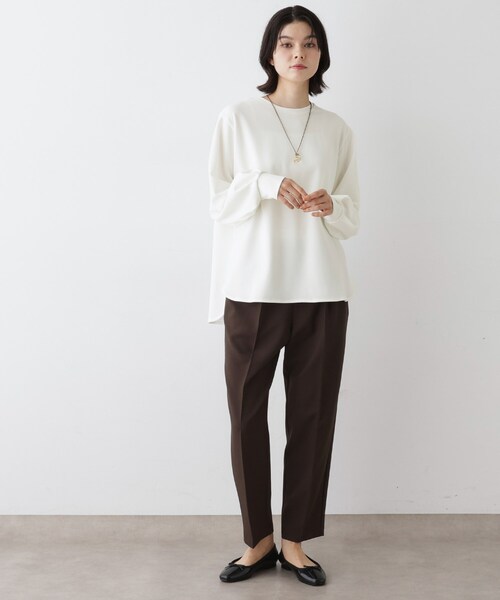「Dessin」 長袖カットソー 01 チャコールグレー レディース_画像4