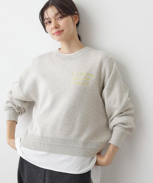 「Dessin」 長袖カットソー 01 チャコールグレー レディース_画像5