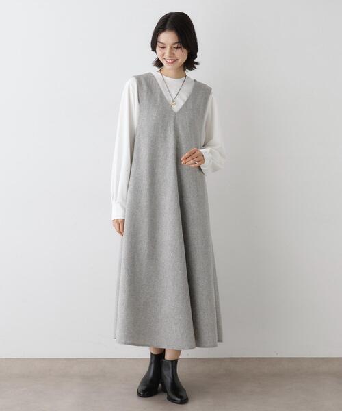 「Dessin」 長袖カットソー 01 チャコールグレー レディース_画像6