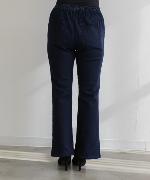 「CLETTE」 ブーツカットデニムパンツ 4L ブルー レディース_画像5