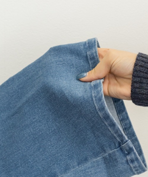 「CLETTE」 ブーツカットデニムパンツ 4L ブルー レディース_画像7