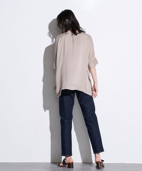 「la.f…」 半袖ブラウス 9号 オレンジ レディース_画像8