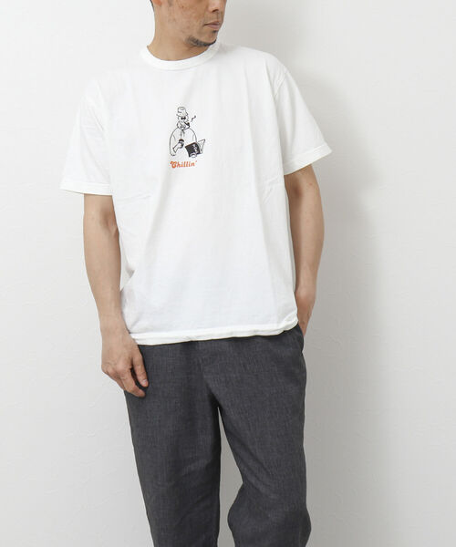 「BARNS OUTFITTERS」 半袖Tシャツ L ベビーピンク メンズ_画像6