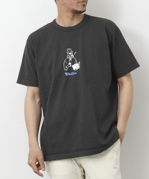「BARNS OUTFITTERS」 半袖Tシャツ L ベビーピンク メンズ_画像9
