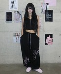 AIRI ロゴ刺繍レースビスチェ レディースの詳細画像4