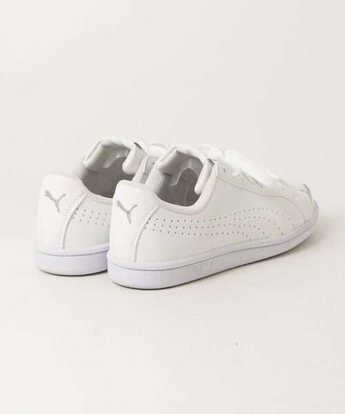 「PUMA」 ローカットスニーカー 23.5cm ホワイト×シルバー メンズ_画像2