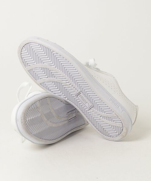 「PUMA」 ローカットスニーカー 23.5cm ホワイト×シルバー メンズ_画像3