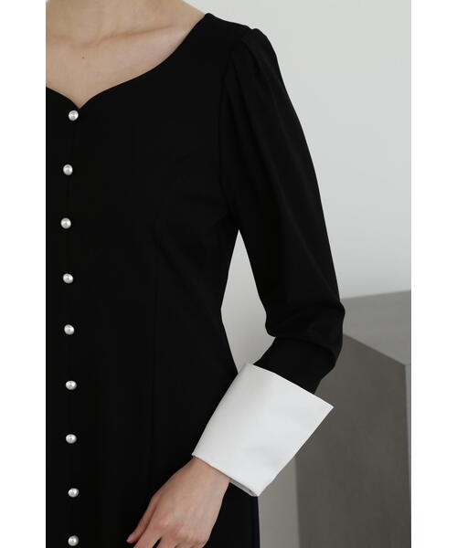 「JILL STUART」 長袖ワンピース 0 ブラック レディース_画像8