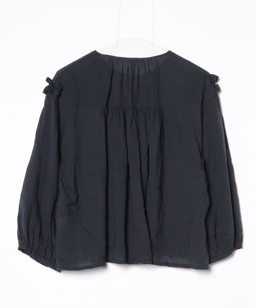 「haupia」 7分袖ブラウス MEDIUM ネイビー レディース_画像2