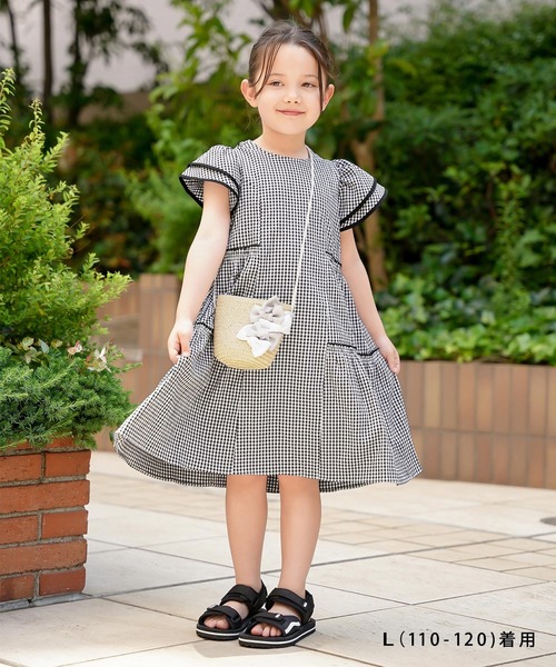 ワンピース vaniller kids バックリボン リラックス ティアード ワンピース le reve vaniller キッズ 子供服 女の子の画像