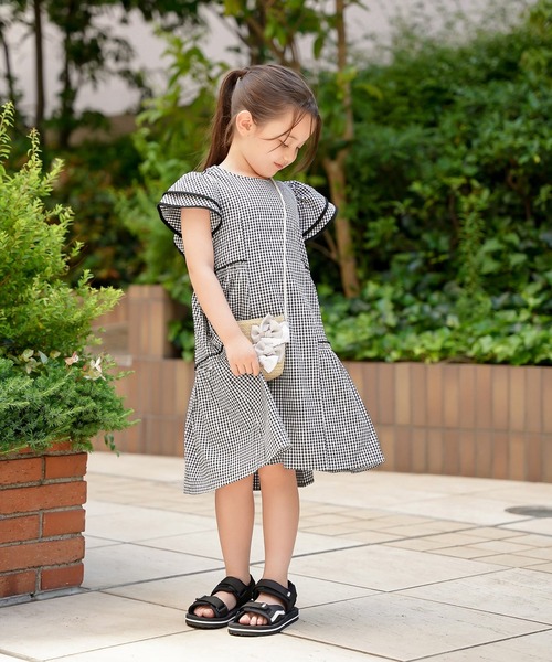 ワンピース vaniller kids バックリボン リラックス ティアード ワンピース le reve vaniller キッズ 子供服 女の子の画像