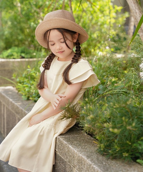 ワンピース vaniller kids バックリボン リラックス ティアード ワンピース le reve vaniller キッズ 子供服 女の子の画像