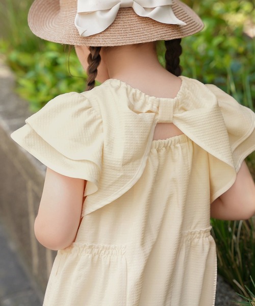 ワンピース vaniller kids バックリボン リラックス ティアード ワンピース le reve vaniller キッズ 子供服 女の子の画像