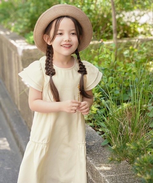 ワンピース vaniller kids バックリボン リラックス ティアード ワンピース le reve vaniller キッズ 子供服 女の子の画像