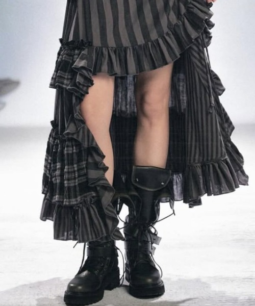 nodress ブーツ　ブラック Cest Nous ブーツ 「Cest Nous」Laced Foldable Riding Boots