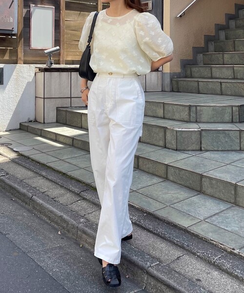「fredy emue」 半袖ブラウス 38 グレー レディース_画像4