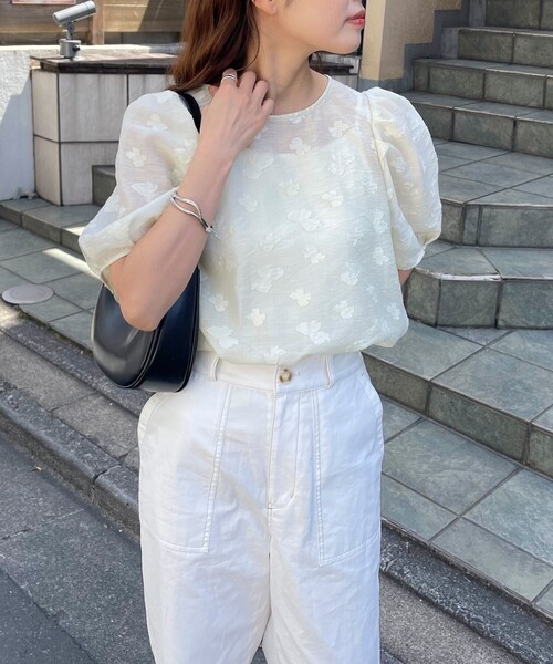 「fredy emue」 半袖ブラウス 38 グレー レディース_画像8
