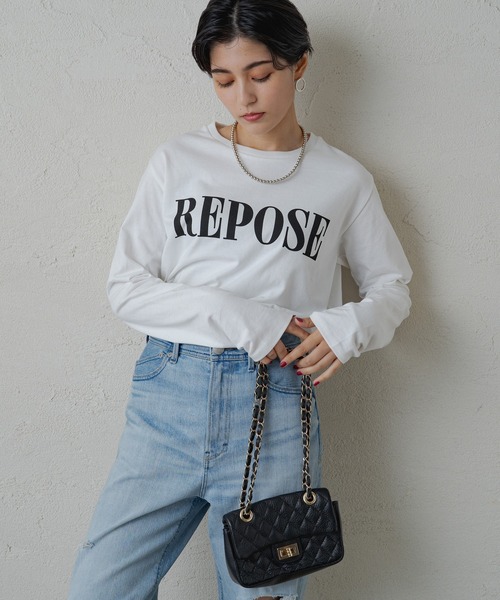 「LOUNGEDRESS」 長袖カットソー FREE オフホワイト レディース_画像2
