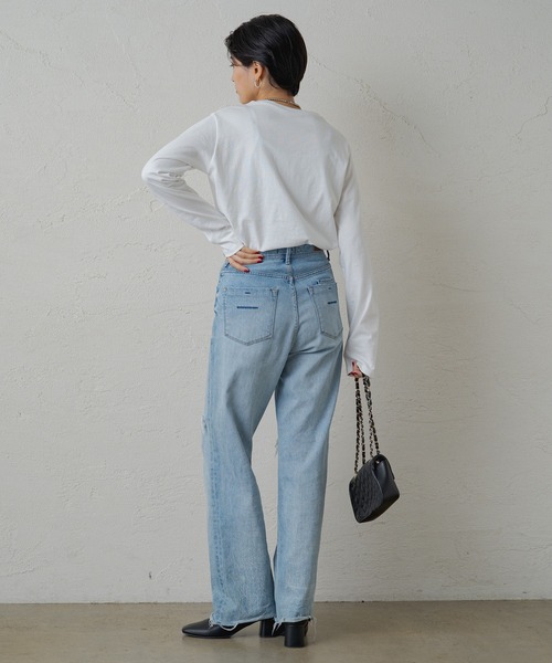 「LOUNGEDRESS」 長袖カットソー FREE オフホワイト レディース_画像7