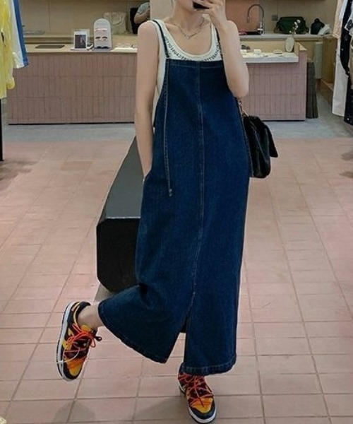 「gossip!ロサンゼルス」 サロペットスカート M ブルー レディース_画像9