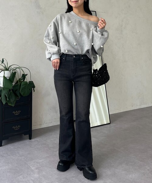 「prose verse」 デニムパンツ SMALL ブラック レディース_画像4