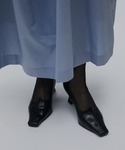パンプス HEART CUT SQUARE T...の詳細画像1