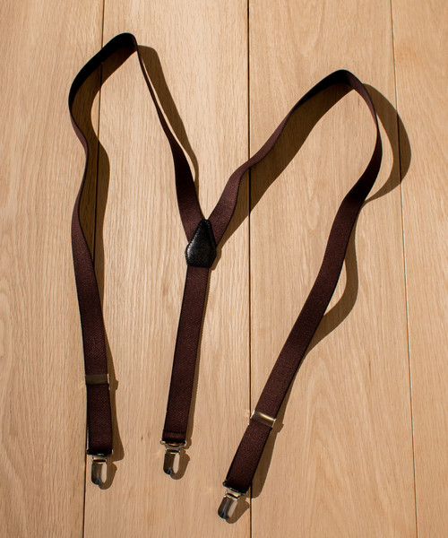  SHURSTONブラウン Y型サスペンダー ALBERT THURSTON サスペンダー（ブラウン） – collective.