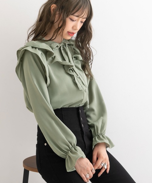 ブラウス シャツ ラッフルタイブラウス レディース ◇ラッフルタイブラウス（シャツ/ブラウス）｜NATURAL BEAUTY