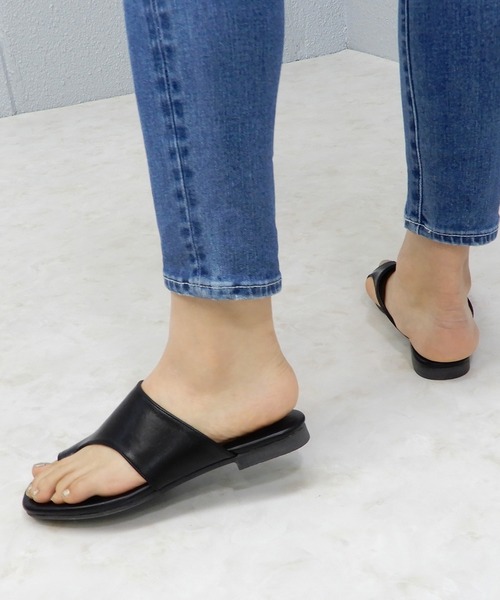 サンダル ワイドカバーのスクエアトングサンダル/フラットサンダル ◇|ZOZOTOWN |11