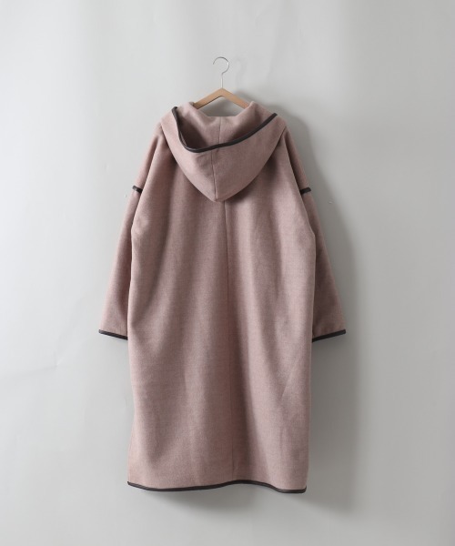 cepo（セポ） コート アウター レザー調パイピング ロングコート